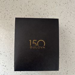 Bulova black maquina with the purple skeleton