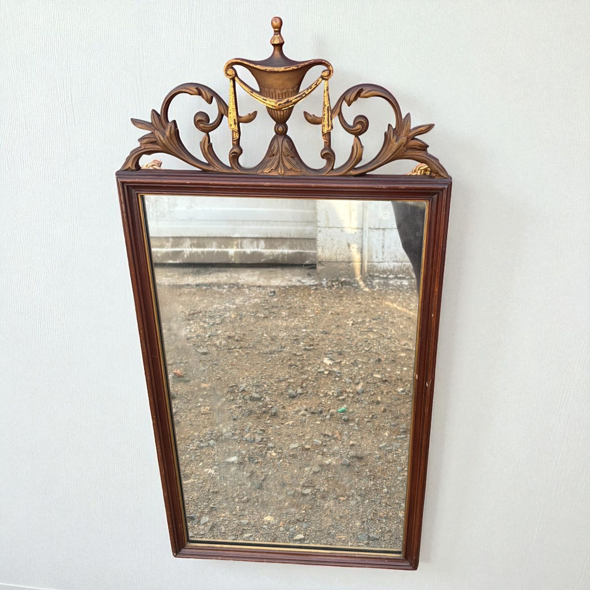 Antique Wood Mirror 