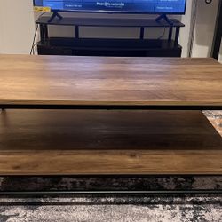 Wooden Coffee Table | Metal Frame