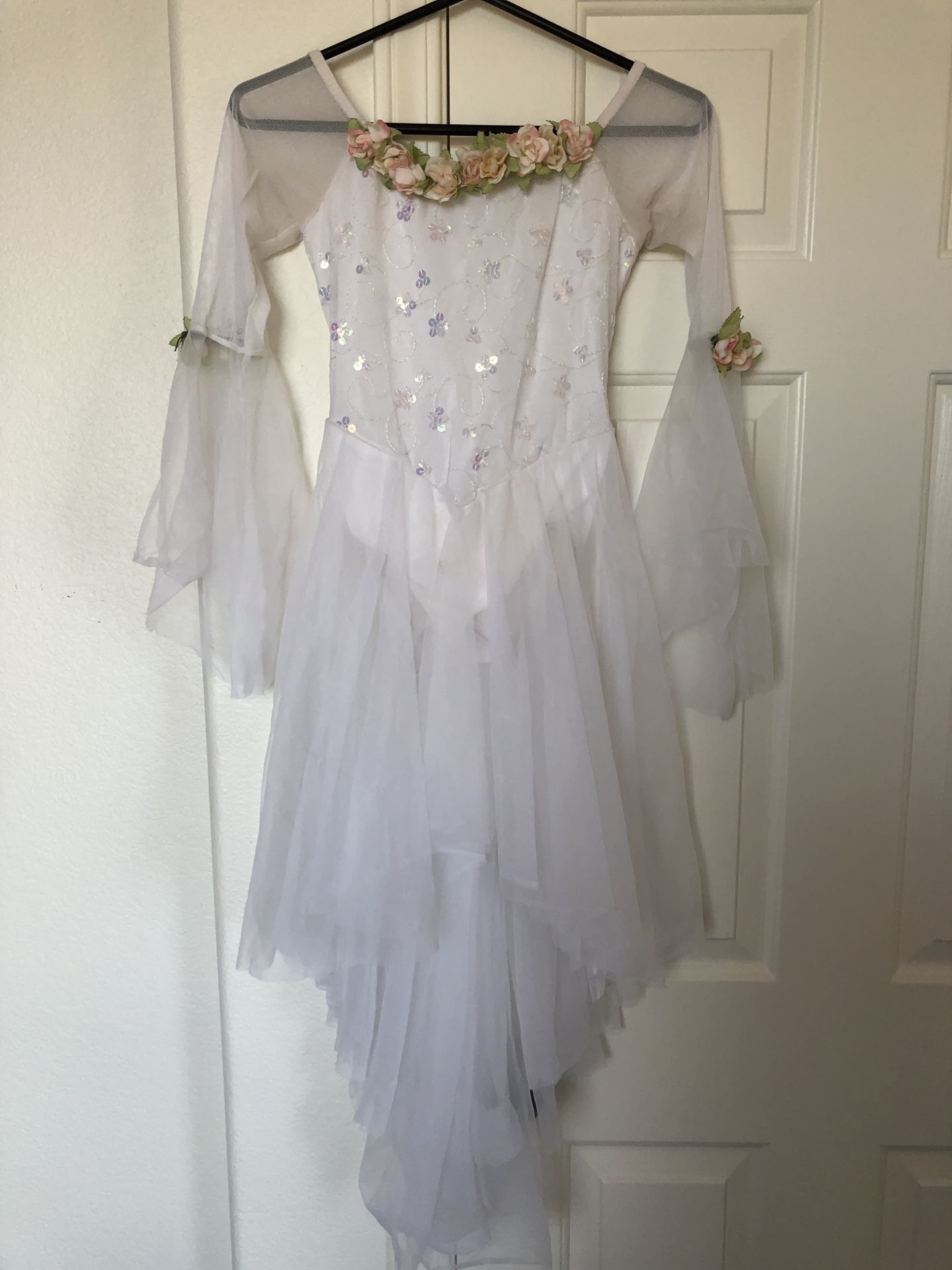 White Floral Ballet Costume