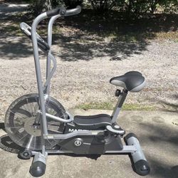 Marcy Air Resistance Exercise Bike With Fan Large Seat