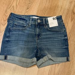 Low Rise MIDI Jean Shorts 