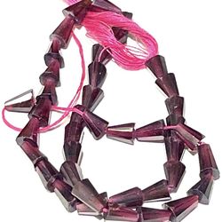 Faceted Garnet Cone Beads