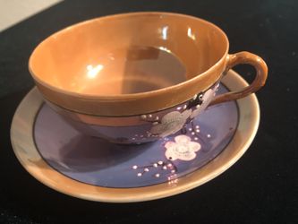 Vintage Japanese Teacup And Saucer Lustreware 
