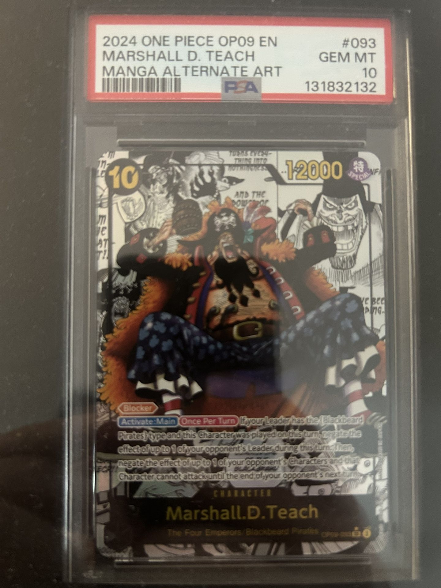 English Marshall D. Teach manga Psa 10