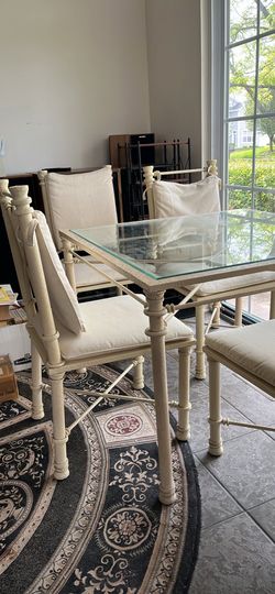 Glass Top Dining Table for 4