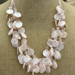 5-Strand Natural Stones in Pink Silk Thread 17”+3”ext. 