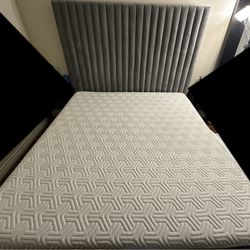 King size tempur-pedic bed with frame