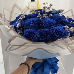 DIY artificial glitters roses