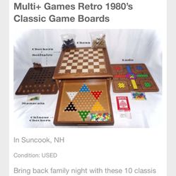 Multi Game Board 1980’s Vintage
