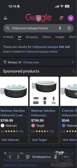 Coleman saluspa Hollywood hot tub