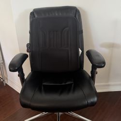 Office Revolving Chair Black Leather In A Very Good Condition