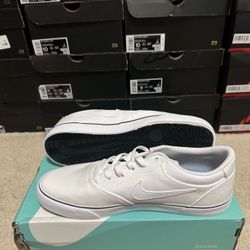 Nike Chron 2 Canvas SB Triple White Skate DM3494-102 Size 10 Brand New