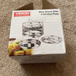 Wire Stand With 4 Dhokla Plate