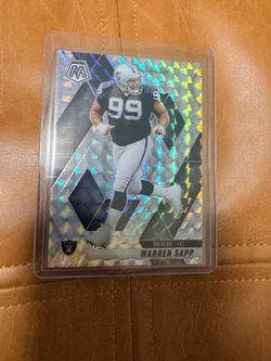 Warren sapp Raiders Mosiac Cracked Ice Football Card