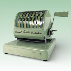 Vintage Paymaster Series X-550 Check Writer Machine Mint Green W/Key