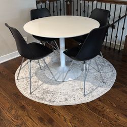 4 chair dining Table + Rug