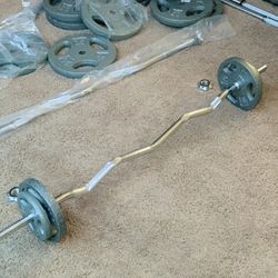 Brand New Standard Weight Set with Curl Bar