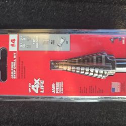 milwaukee #4 Step Drill Bit, 3/16" - 7/8" by 1/16"