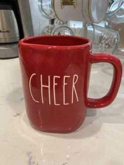 Rae Dunn Christmas CHEER Red Mug LL