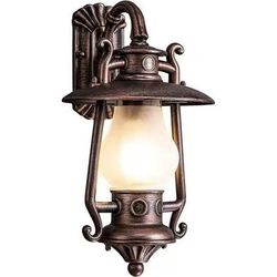 GZBtech Small Rustic Lantern Wall Sconce Outdoor & Indoor, Waterproof Vintage Oil Rubbed Bronze Wall Lamp with Frosted Shade, Wall Mounted Lighting Fi