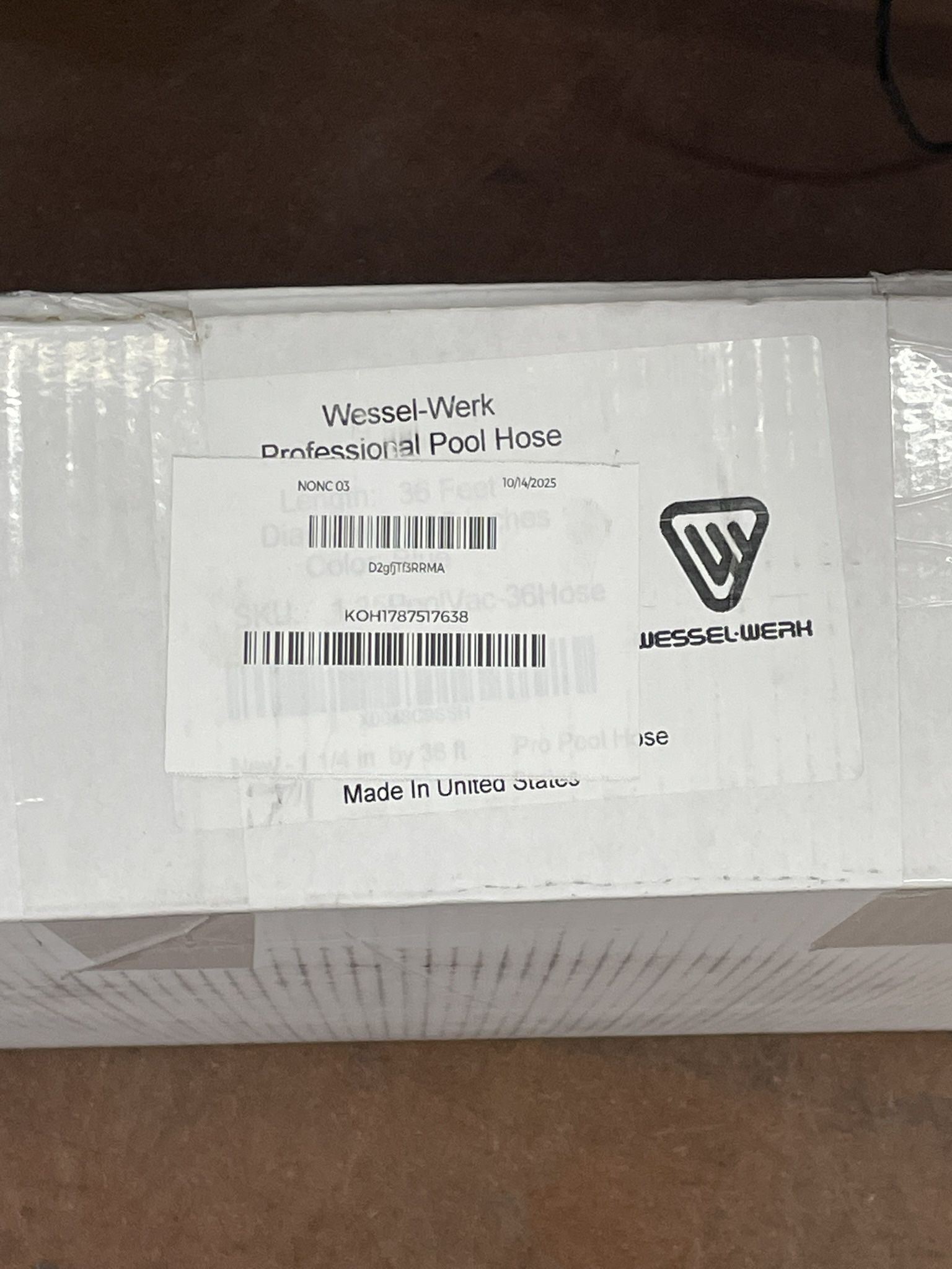 Wessel-Work Vacuum Hose 1.25”x36’