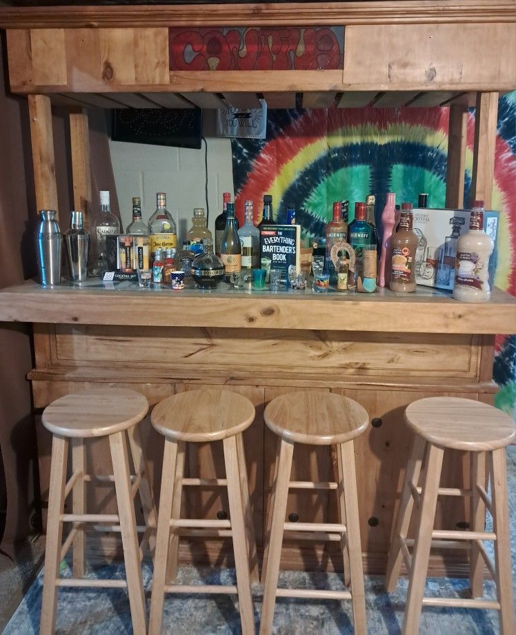 Solid Wood Bar