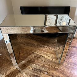 Glass Mirror Console Table