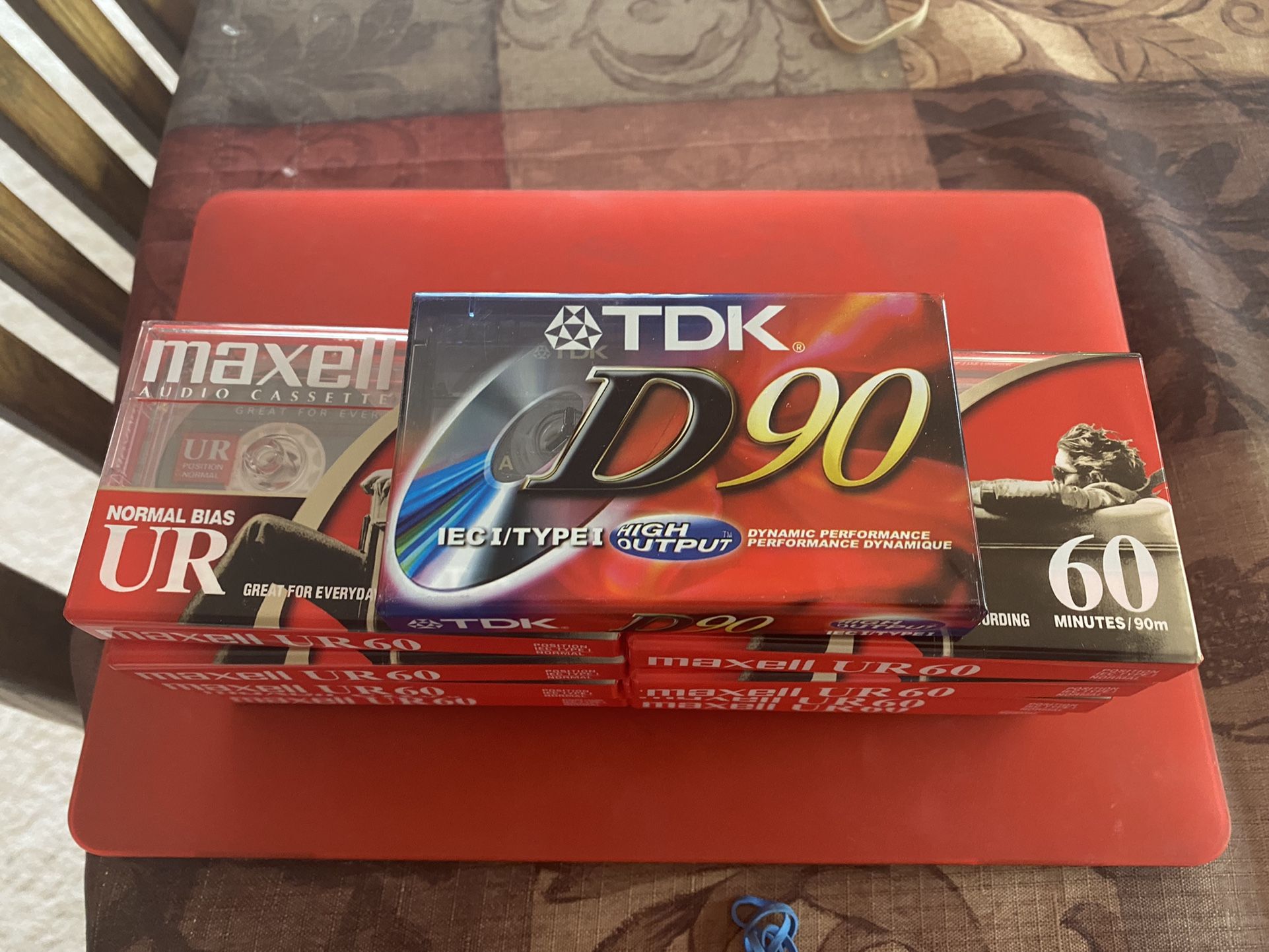 10 Maxell 60 cassette tapes and 1 TDK 90 cassette.   Originally sealed. $4 each or $28 for lot.  Message me how many you would like  