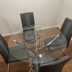 Glass Dining Table 4 People 