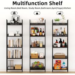 Black shelf with lace roses detail