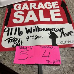 Big Sale! This Saturday In Santee. May-4