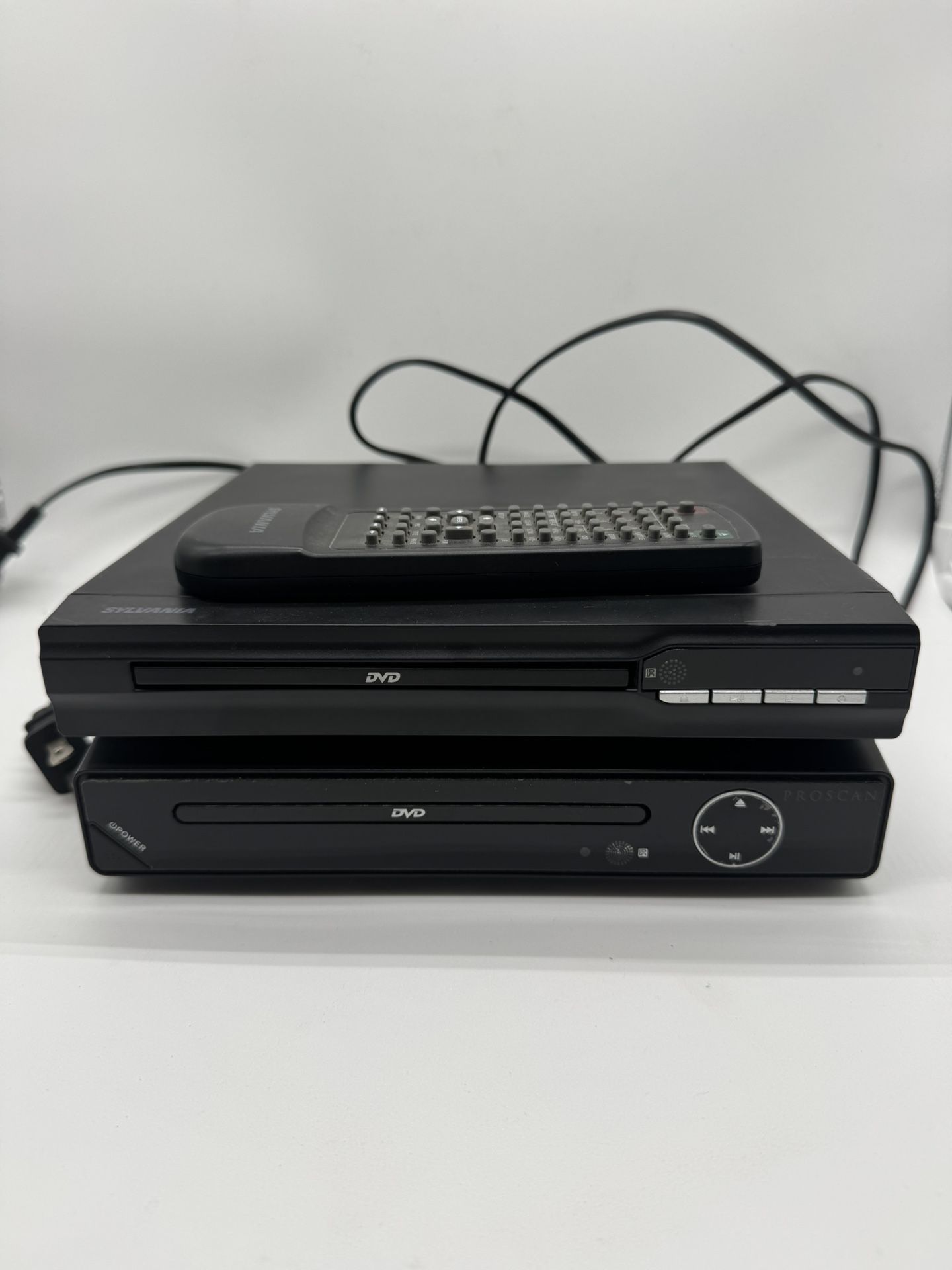 Lot of 2 DVD Players – Proscan PDVD6655-PL & Sylvania SDVD1650