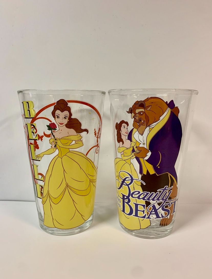 Beauty and the Beast Glass Cup Set