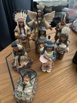 Collectibles (8) Native Indians Figurines . Would Retail $400. Reduced For Quick Sale Need Serious Buyers