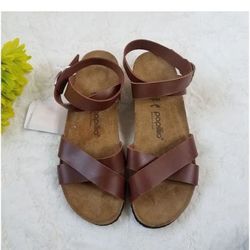 Brand Néw Womens Brown Sandals  By Birkenstock Ankle Strap Lola  Size 36