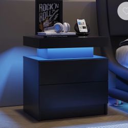 Led Light Dresser And Night Stand Set