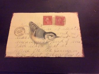 Metal bird stamp picture