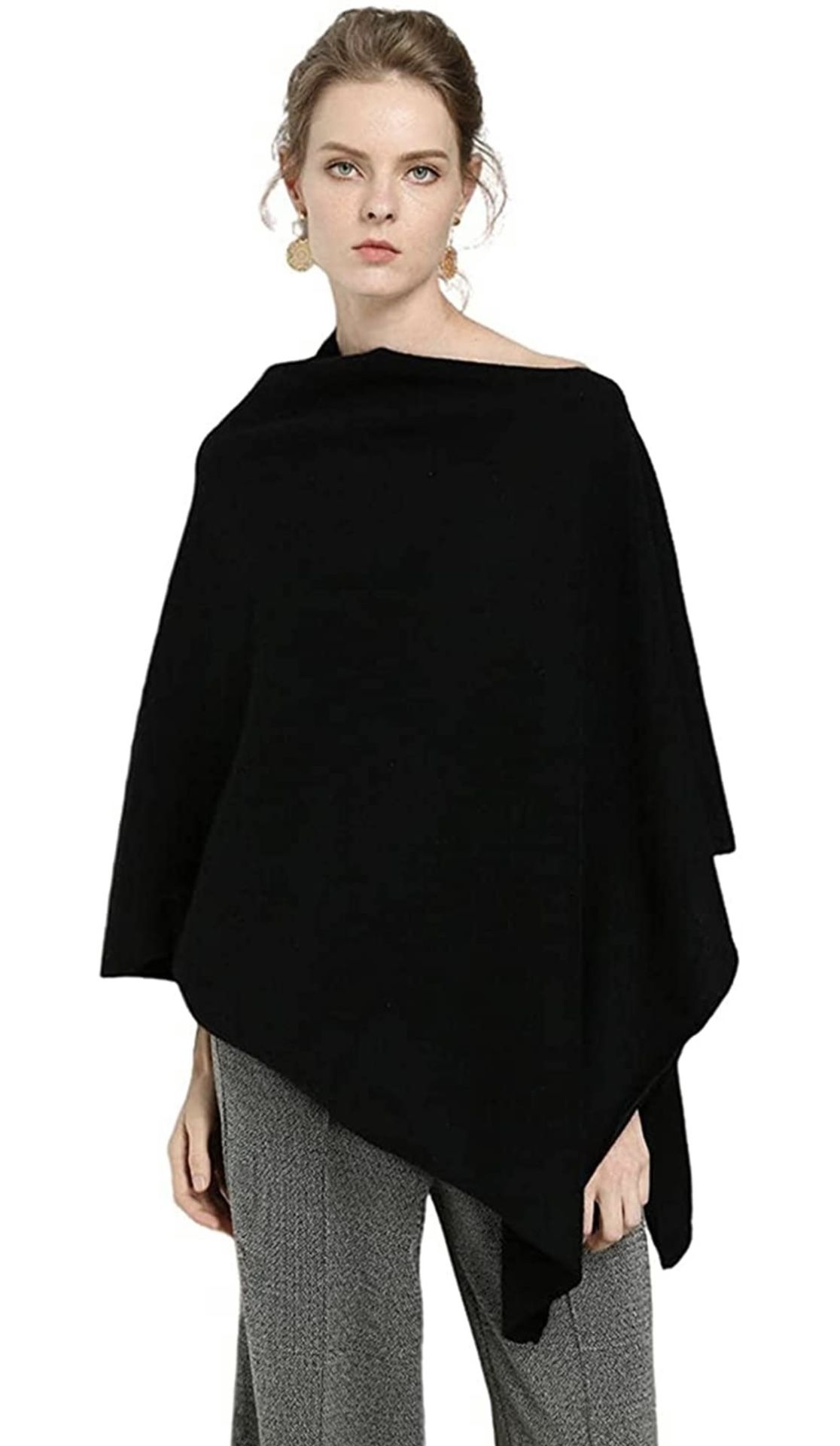 Women's Wool Cashmere Ponchos Scarf Pashmina Autumn Winter High-End Luxury Oversized Sweater Wraps Shawl