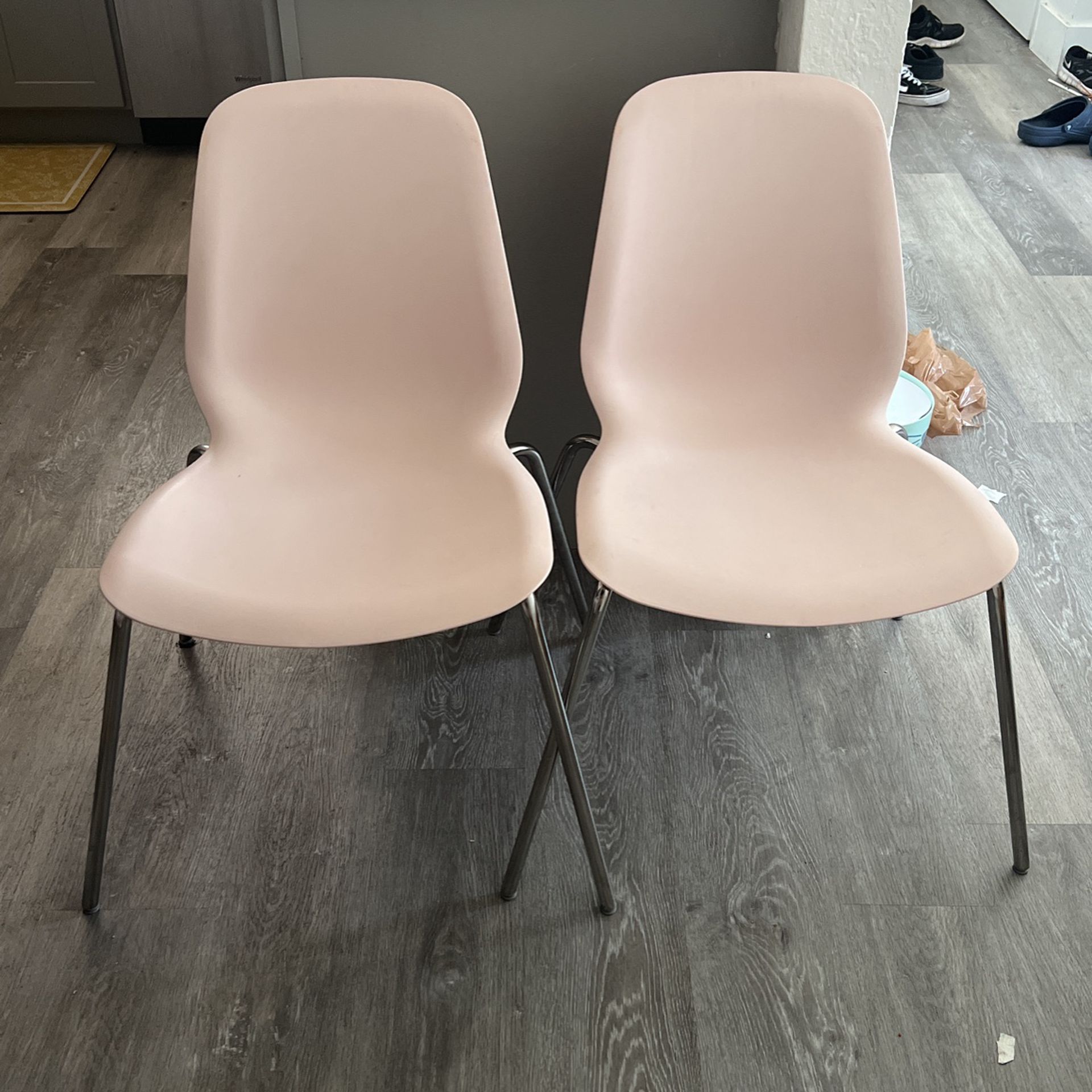Pink IKEA Plastic Chairs
