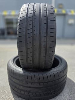 255 35 19 (2) (P27) TIRES GOODYEAR EAGLE F1 ASYMMETRIC 3 RUN FLAT   80% TREAD 