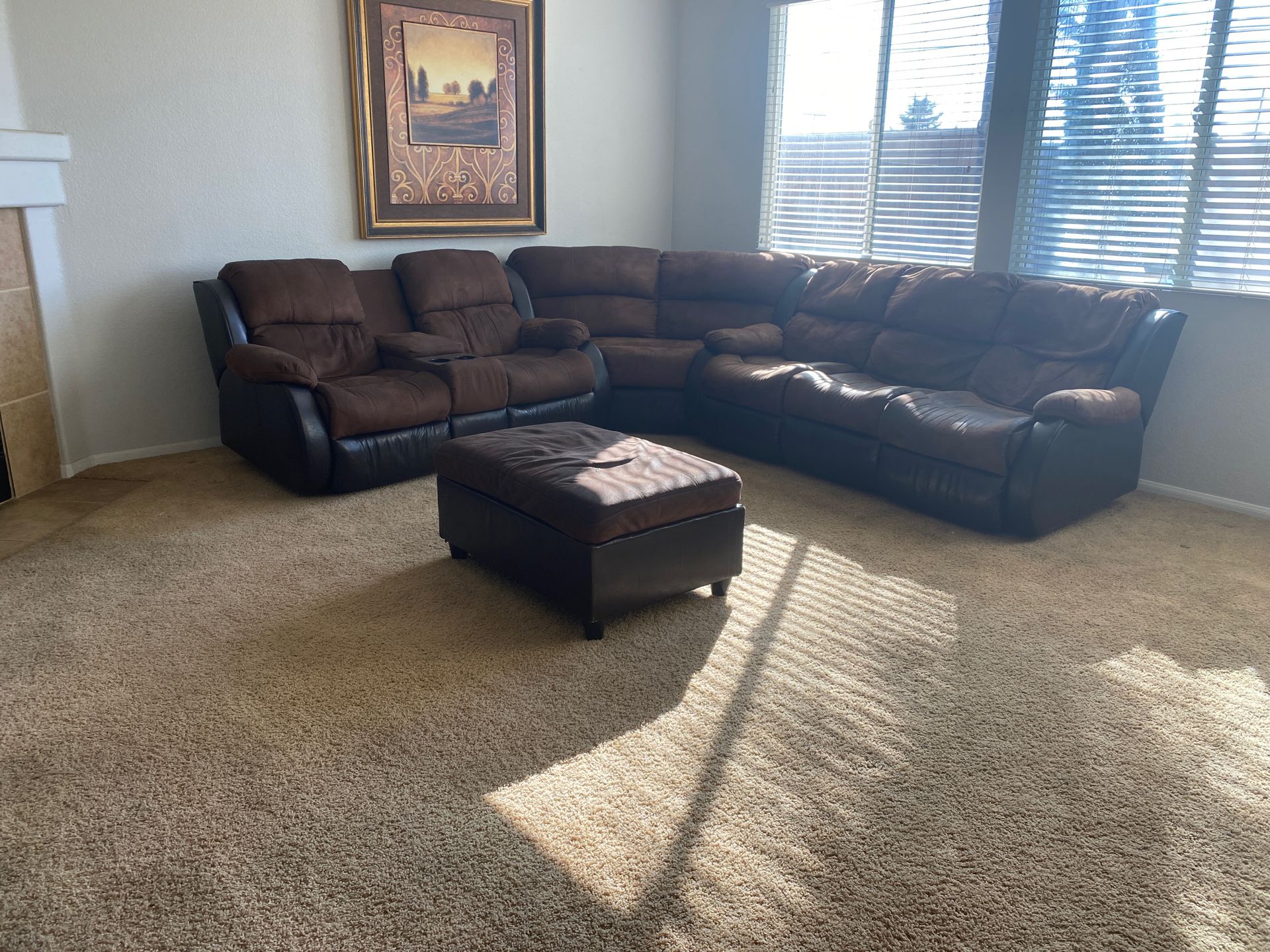 3 Pc Sectional with ottoman