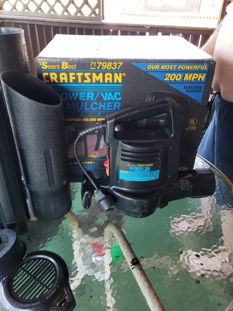 Craftsman Blower/vac 200mph With Manuel And Box