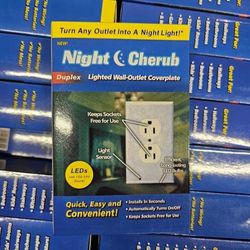 Night Cherub lighted wall outlet coverplates. $10 Each