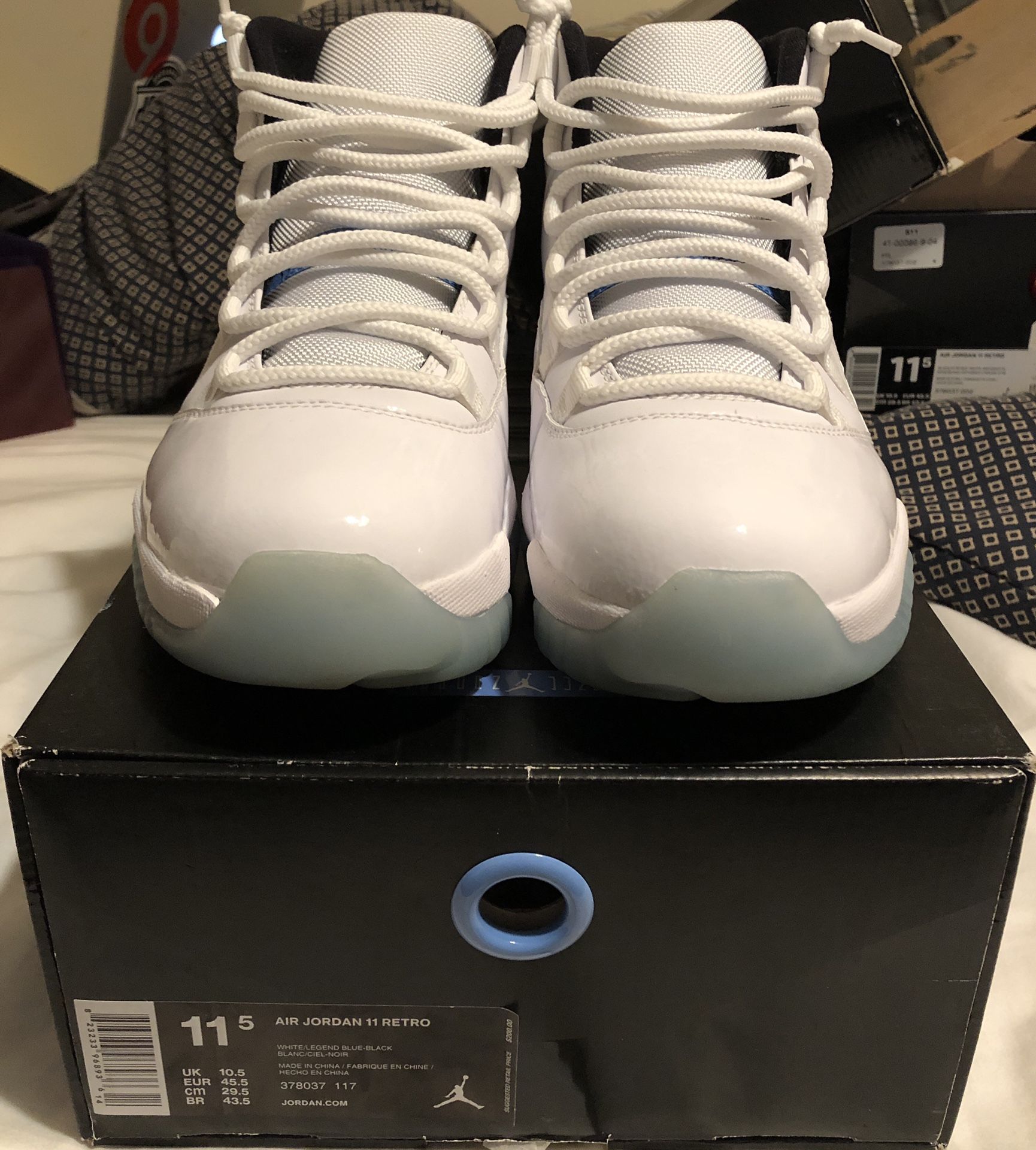 Air Jordan 11 Retro (Columbia), Size 11.5, Worn Once. Great Condition.