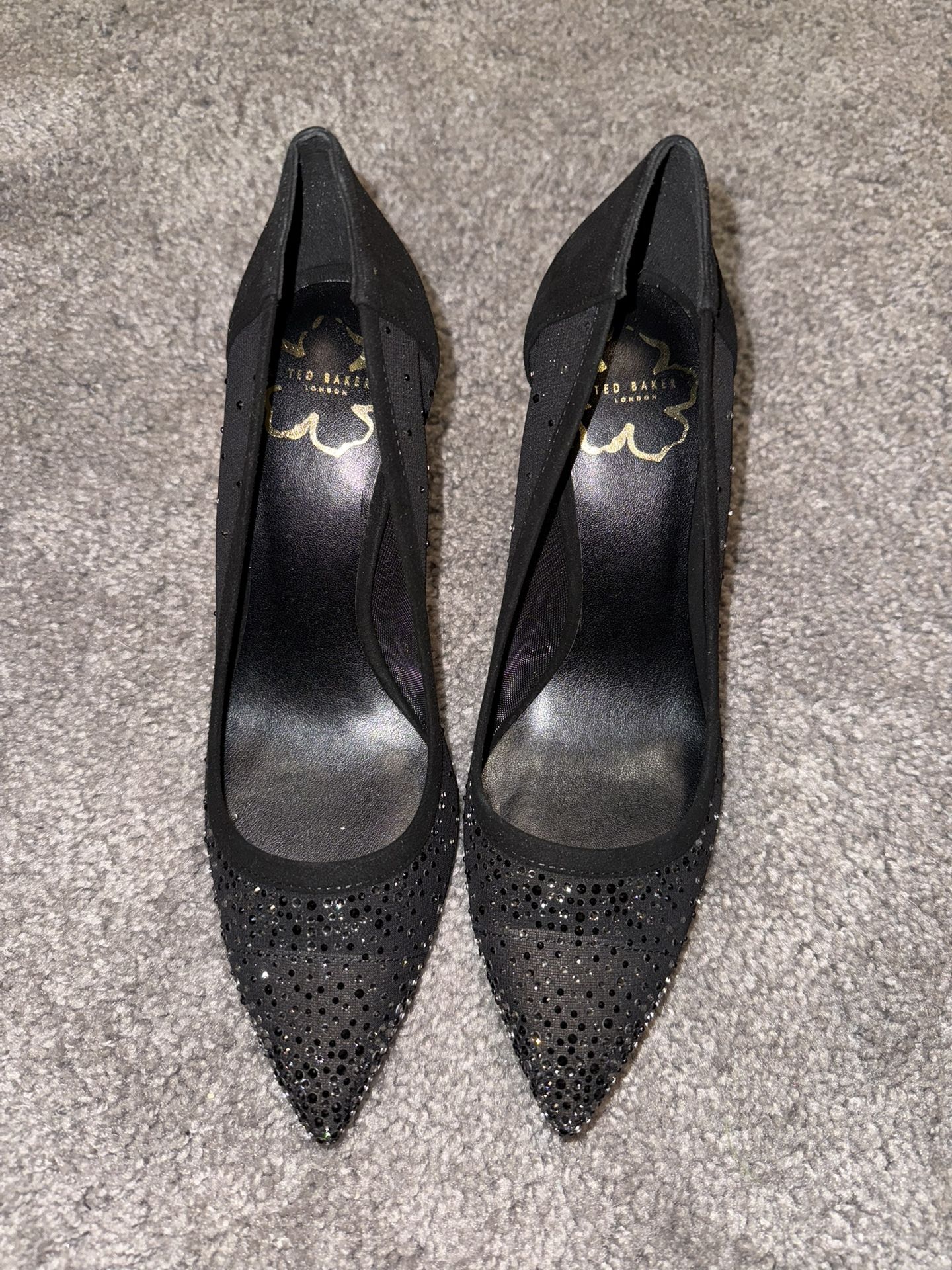 Ted Baker Black Mesh Heels