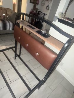 Twin XL Bed with frame with lights