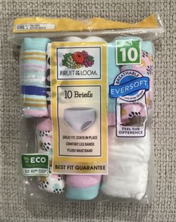 Fruit Of Loom 9 Pack Girls Size 10 