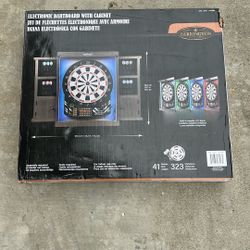 Electronic Dart Board With Cabinet 