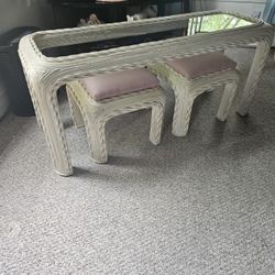 Sofa table And matching stools
